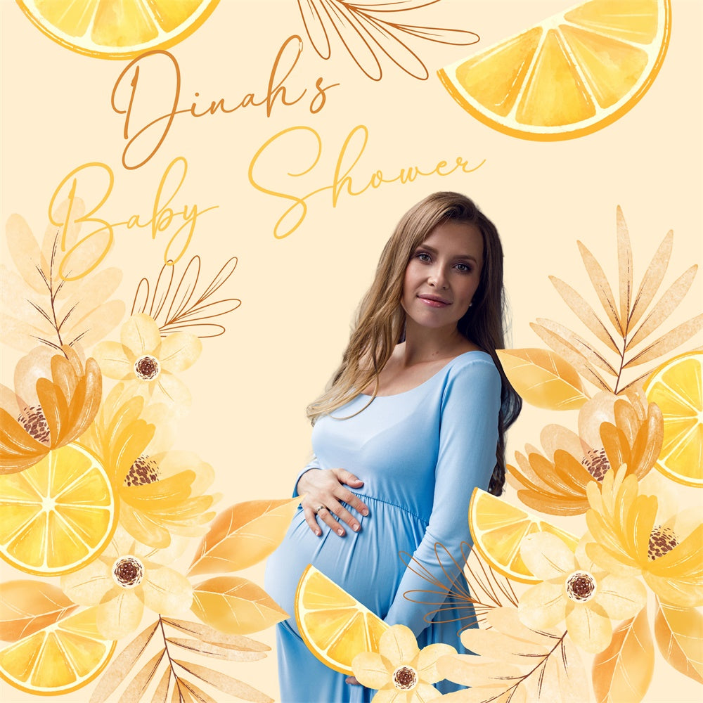 Backdrops Für Baby Shower Zitrone Garten Personalisierte Backdrop BRP6-225