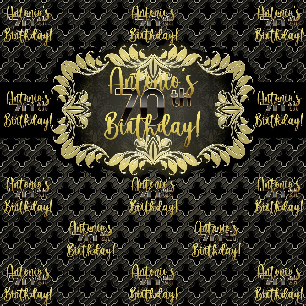 Backdrop Ideen für Geburtstag Golden Luxe 70th Backdrop BRP6-59