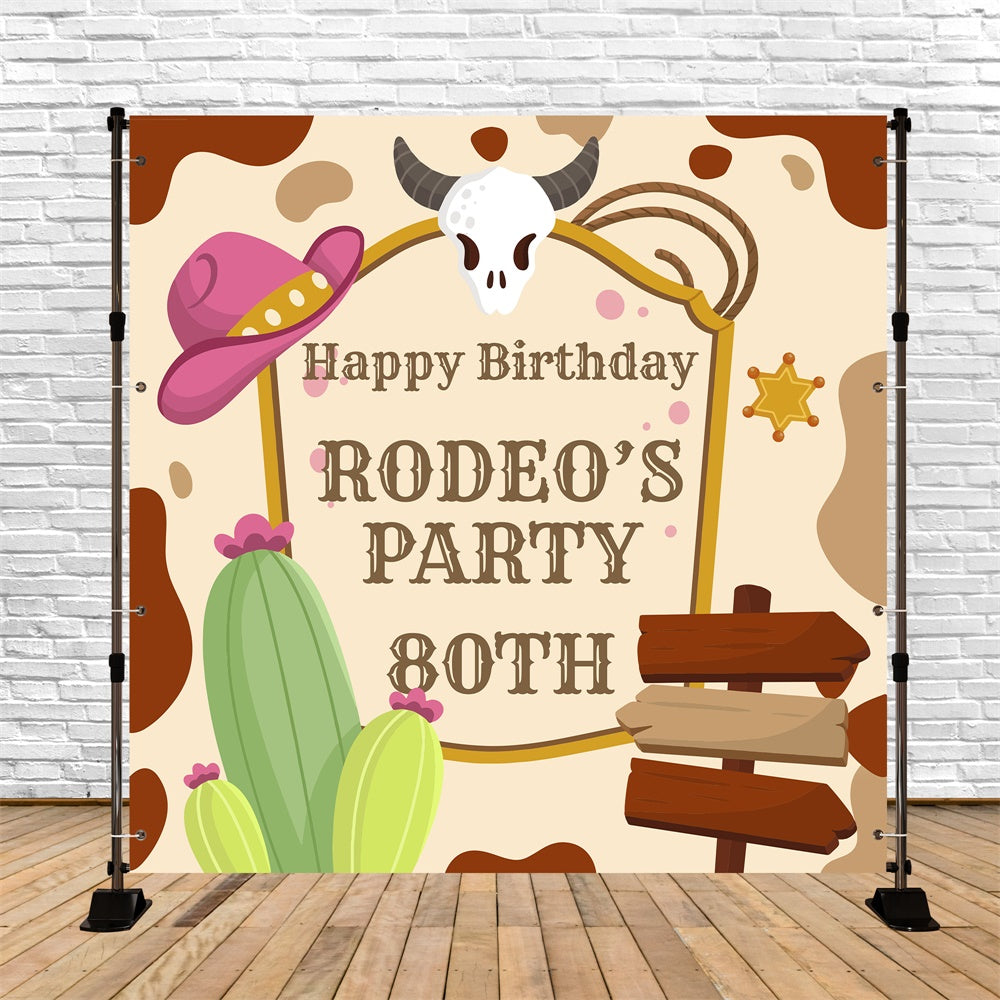 80. Geburtstag Backdrop Rodeo Bash Customized Backdrop BRP6-72