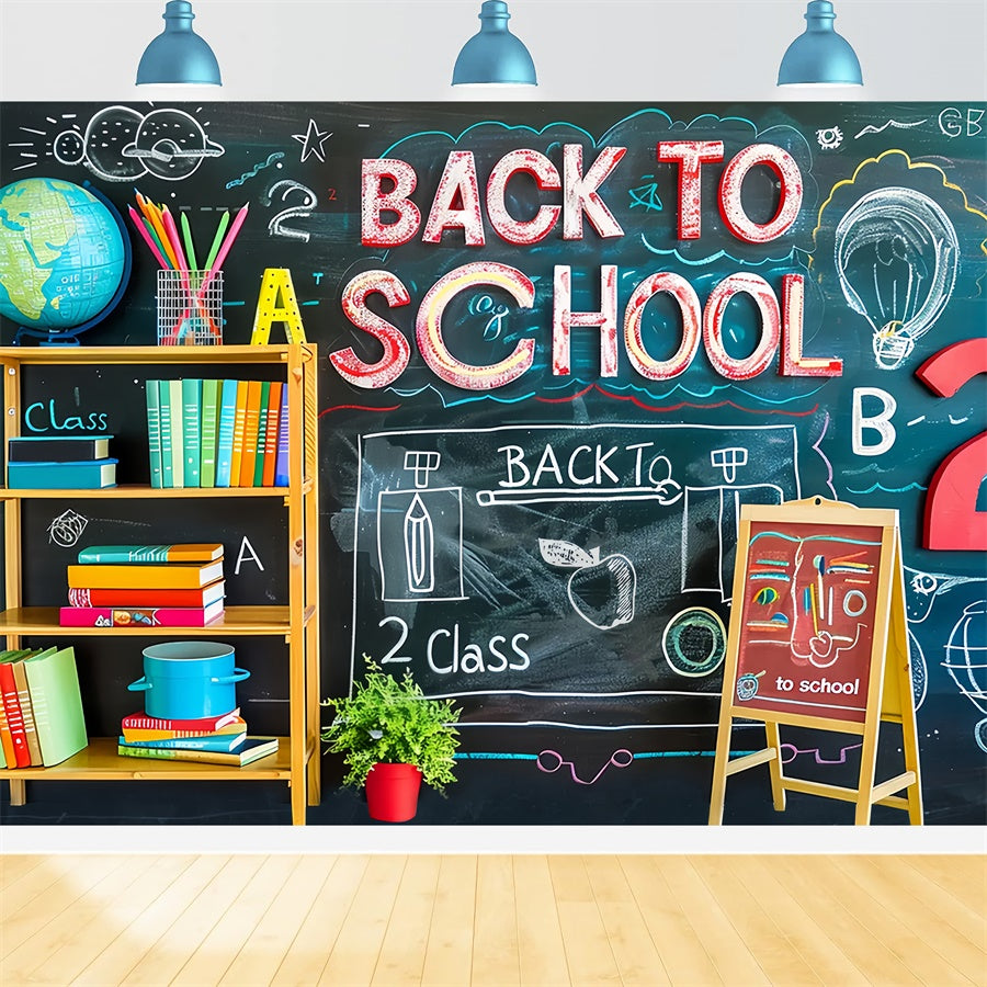 Zurück zu Schule 2 Klasse Blackboard Hintergrund BRP7-176