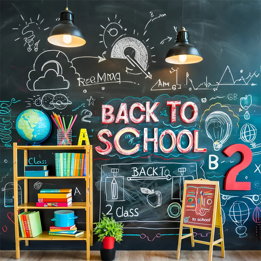 Zurück zu Schule 2 Klasse Blackboard Hintergrund BRP7-176