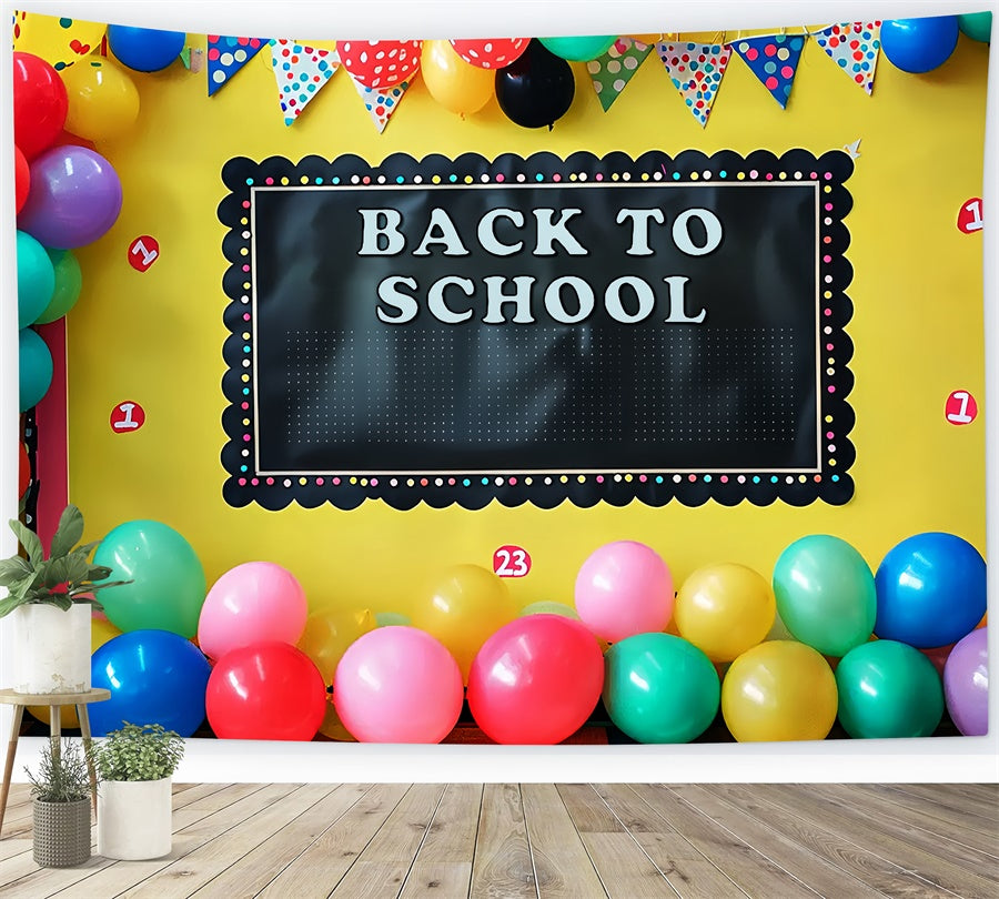 Willkommensflagge Ballon Zurück zu Schule Hintergrund BRP7-182