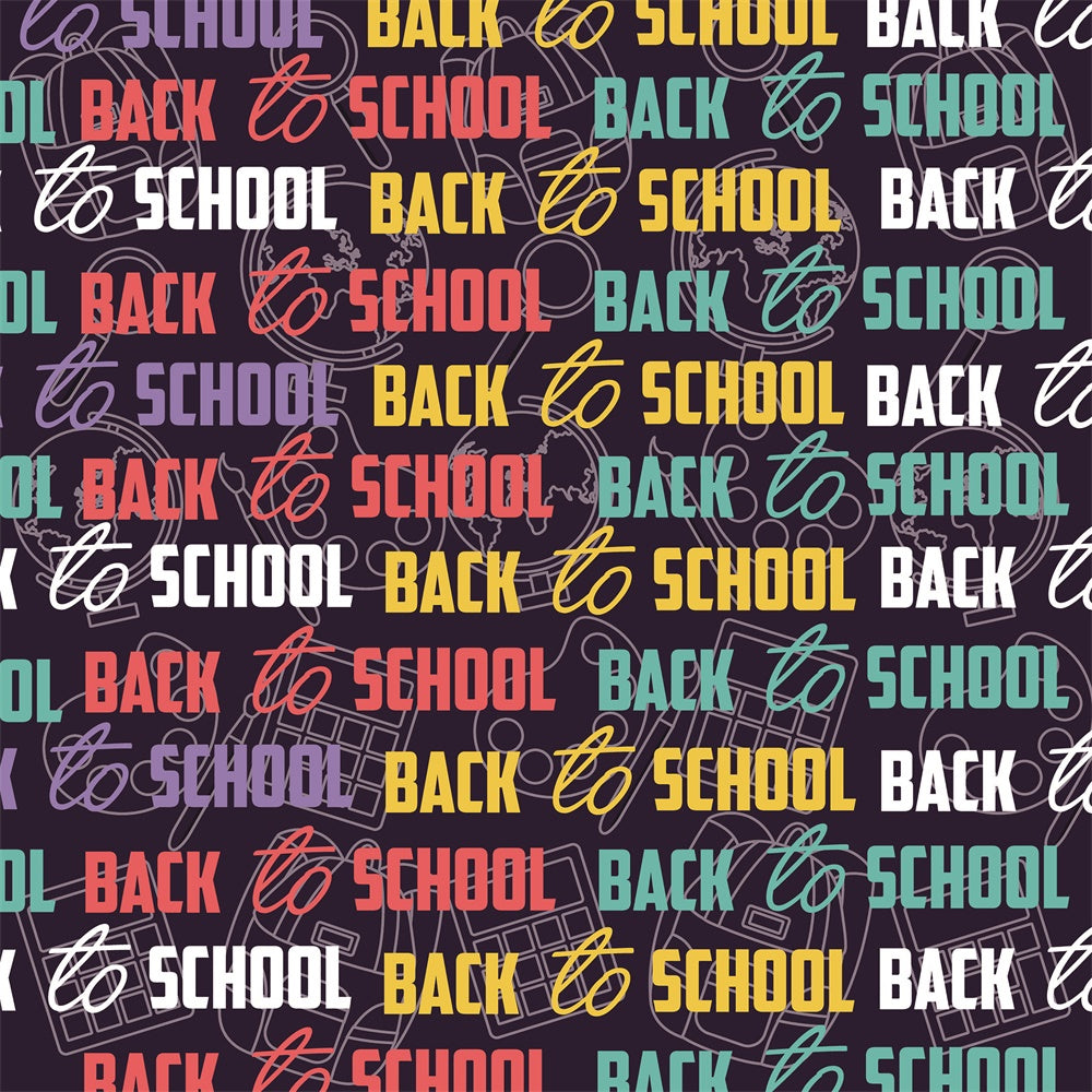 Zurück zu Schule Bunte gedruckte Fotografie Hintergrund BRP7-41