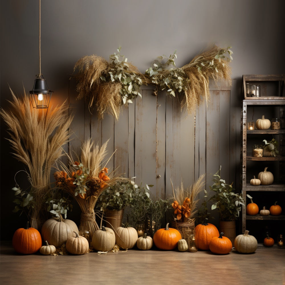 Herbstkürbis Wandhintergrund für Fotografie BRP7-67