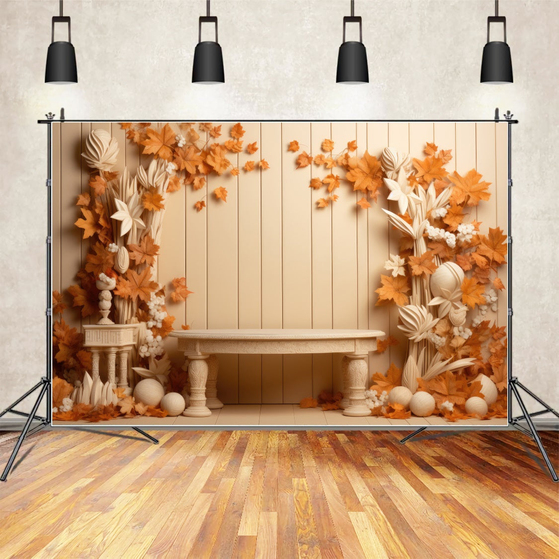 Herbst Weiß und Orange Bäume Backdrop BRP7-68
