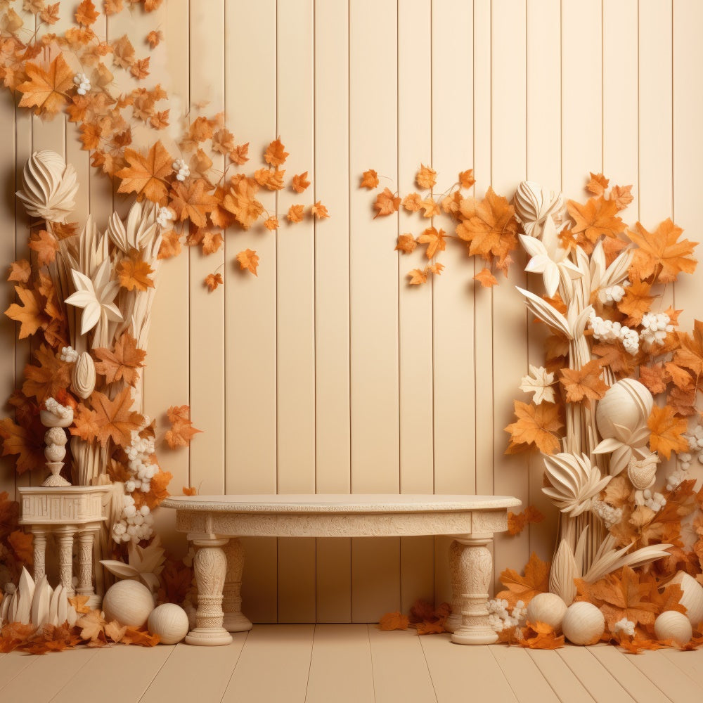 Herbst Weiß und Orange Bäume Backdrop BRP7-68