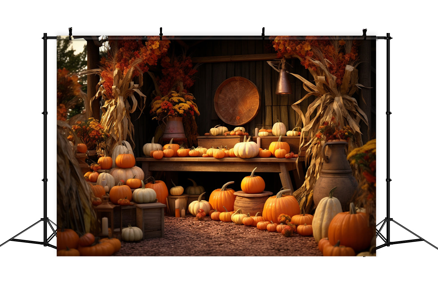 Herbst Kürbis Shop Hintergrund für Fotografie BRP7-74
