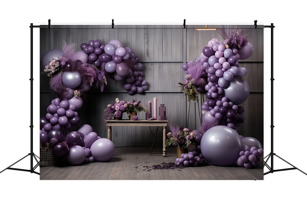 Anmutige violette Ballongirlande Halloween Hintergrund BRP8-179