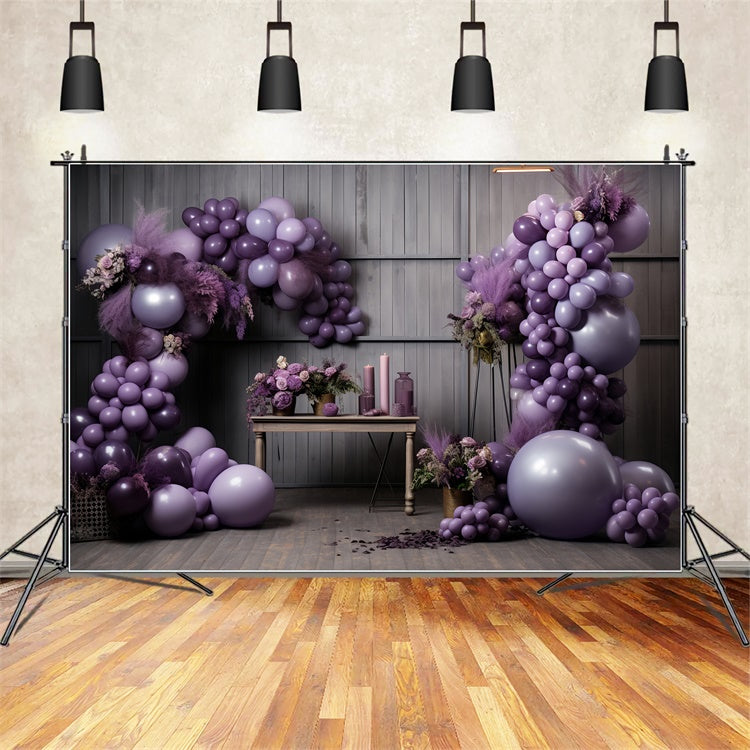 Anmutige violette Ballongirlande Halloween Hintergrund BRP8-179
