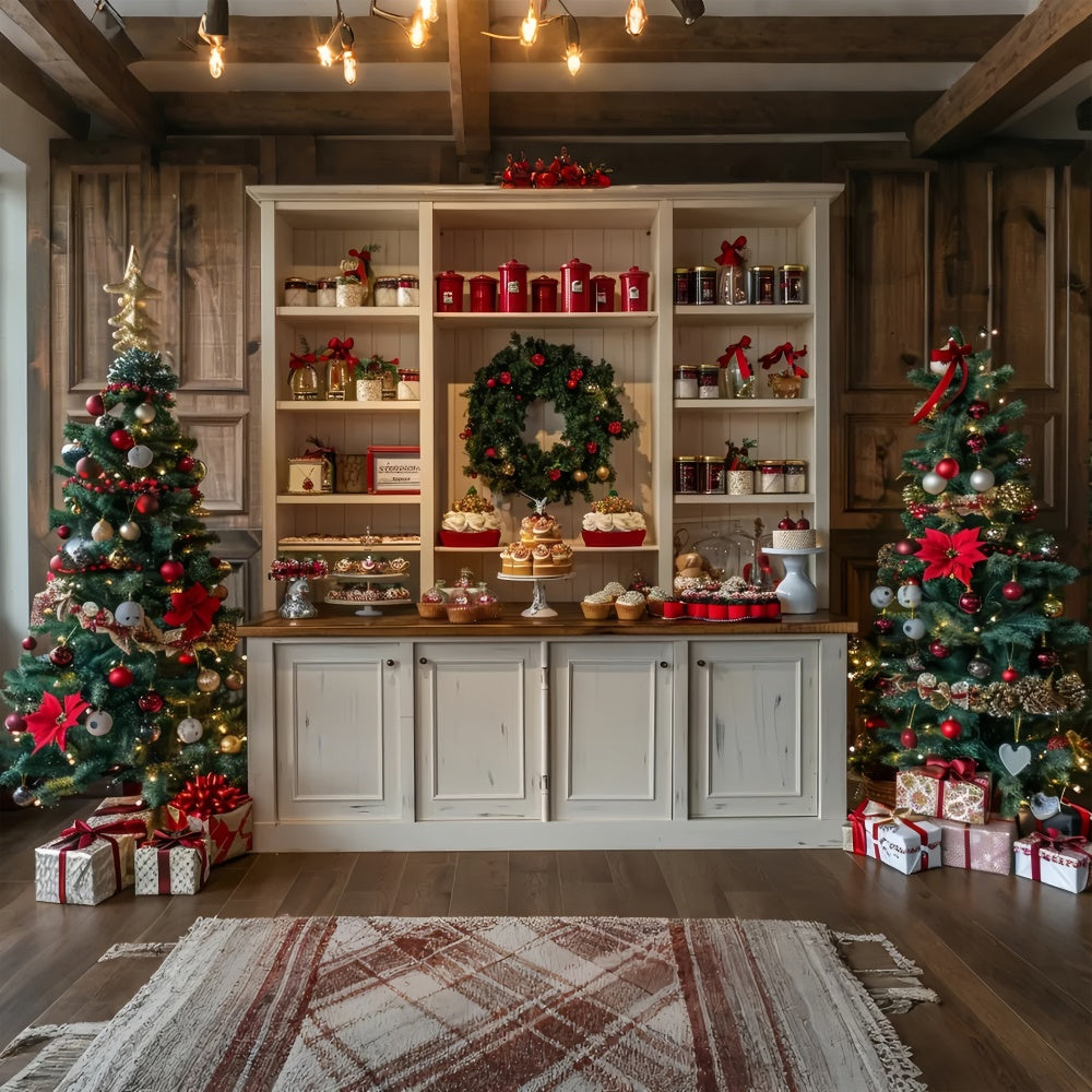 Weihnachts Gourmet Leckereien Display Hintergrund BRP8-22
