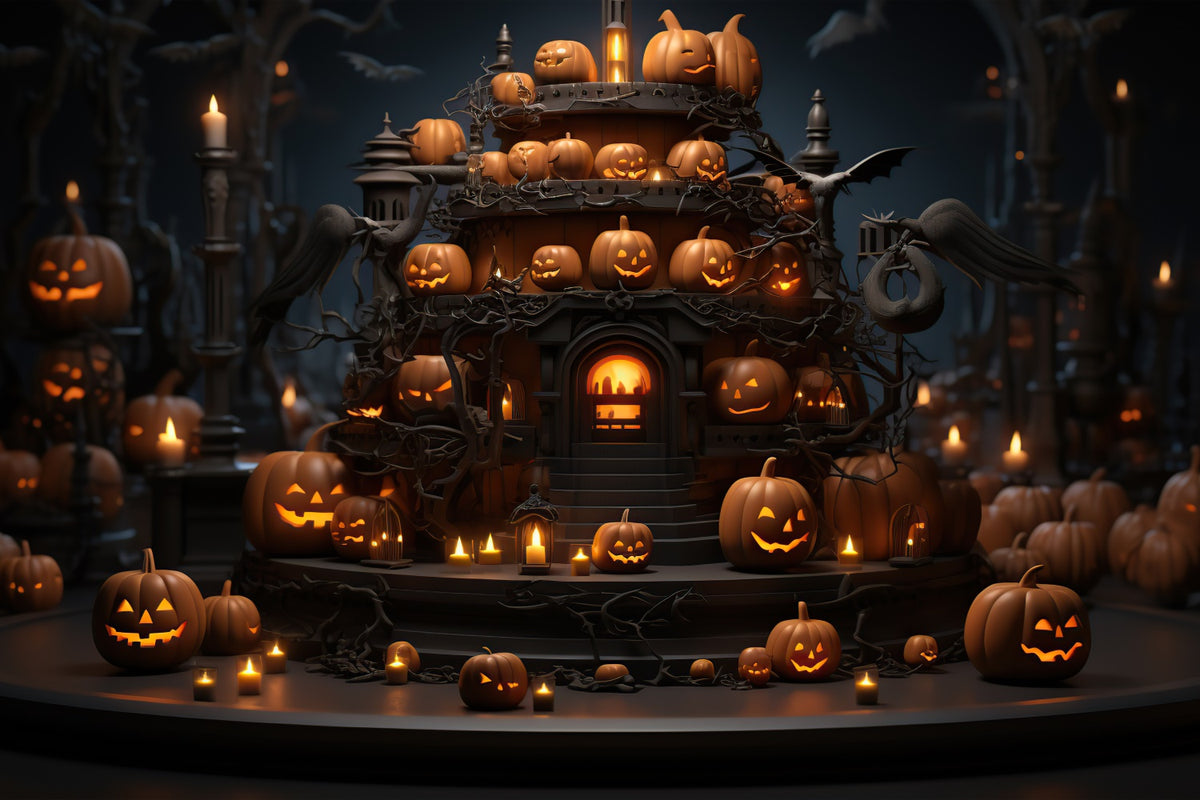 Halloween Jack-O-Lanterns und gespenstische Kerzen BRP8-329
