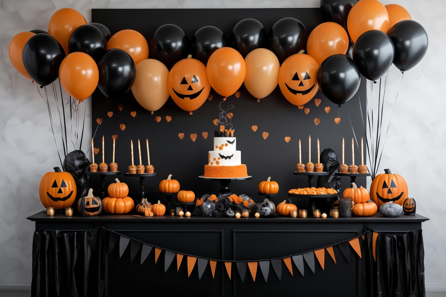 Gespenstische Luftballons Halloween Dessert-Tischkulisse BRP8-343
