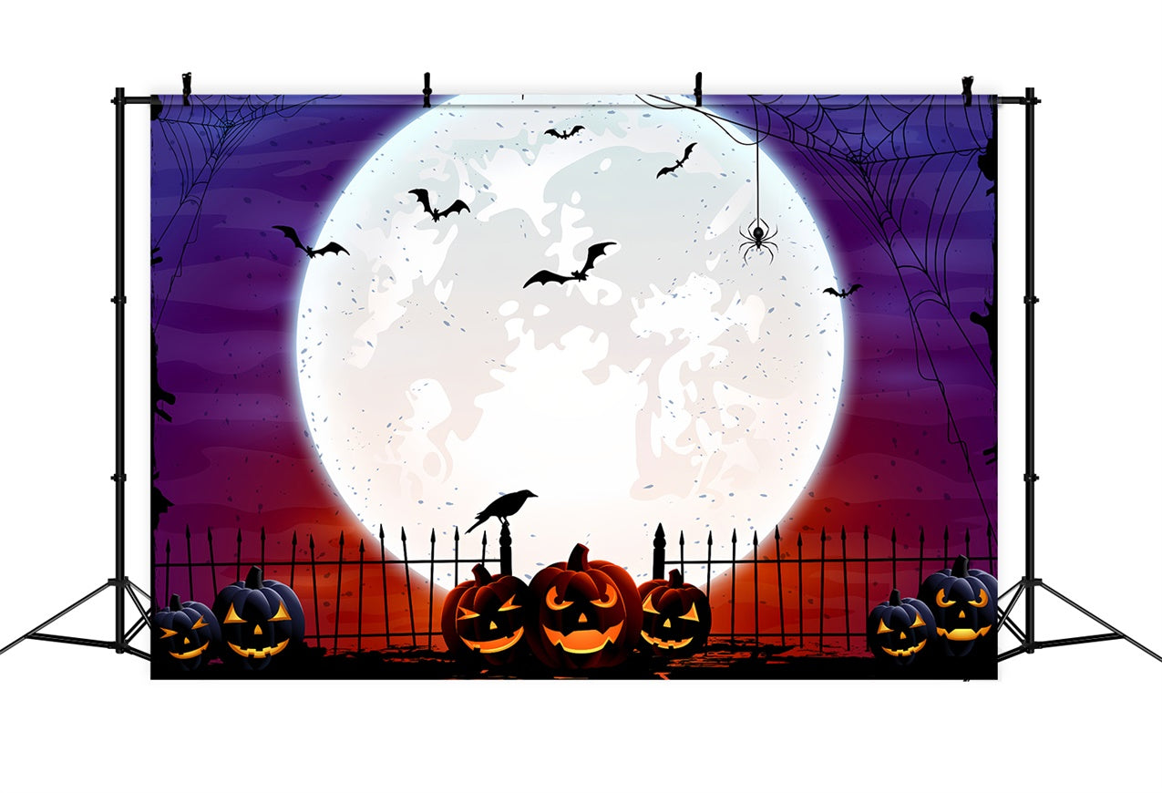 Vollmond und Jack-O'-Lantern-Halloweenkulisse BRP8-351