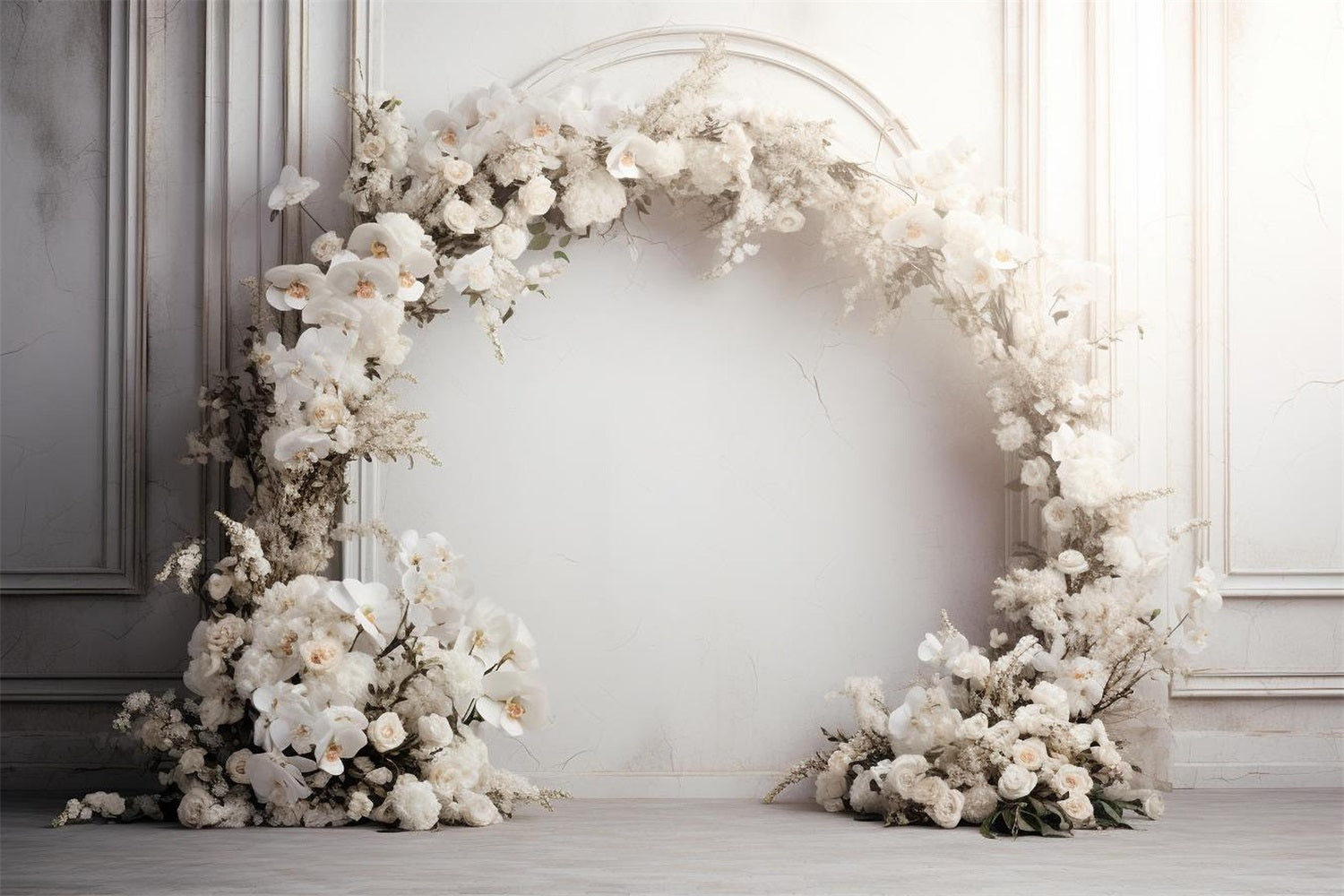 Boho Romantische Weiße Blume Bogen Dekoration Backdrop BRP9-270