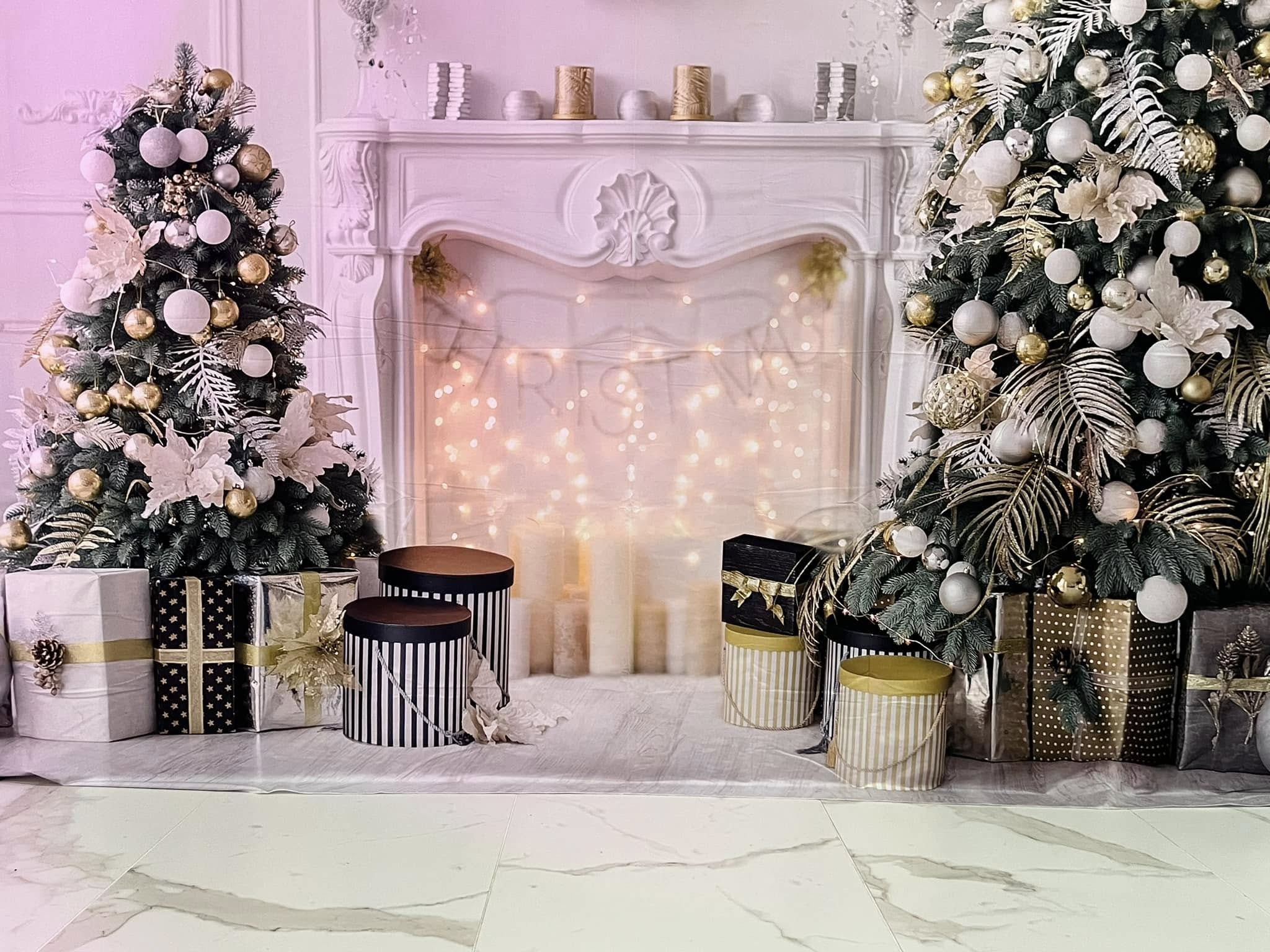 Weihnachts-Schnee-Raum-Dekor-Foto-Hintergründe KAT-57