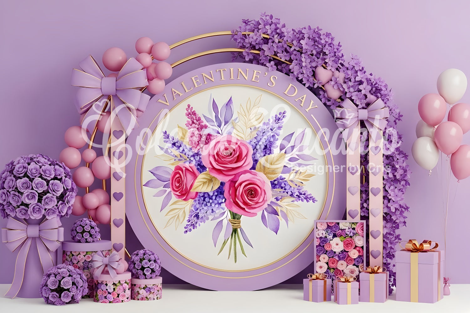 Valentinstag-Hintergründe Lavendel Rosenstrauß Eleganz Hintergrund zum Valentinstag von Magali