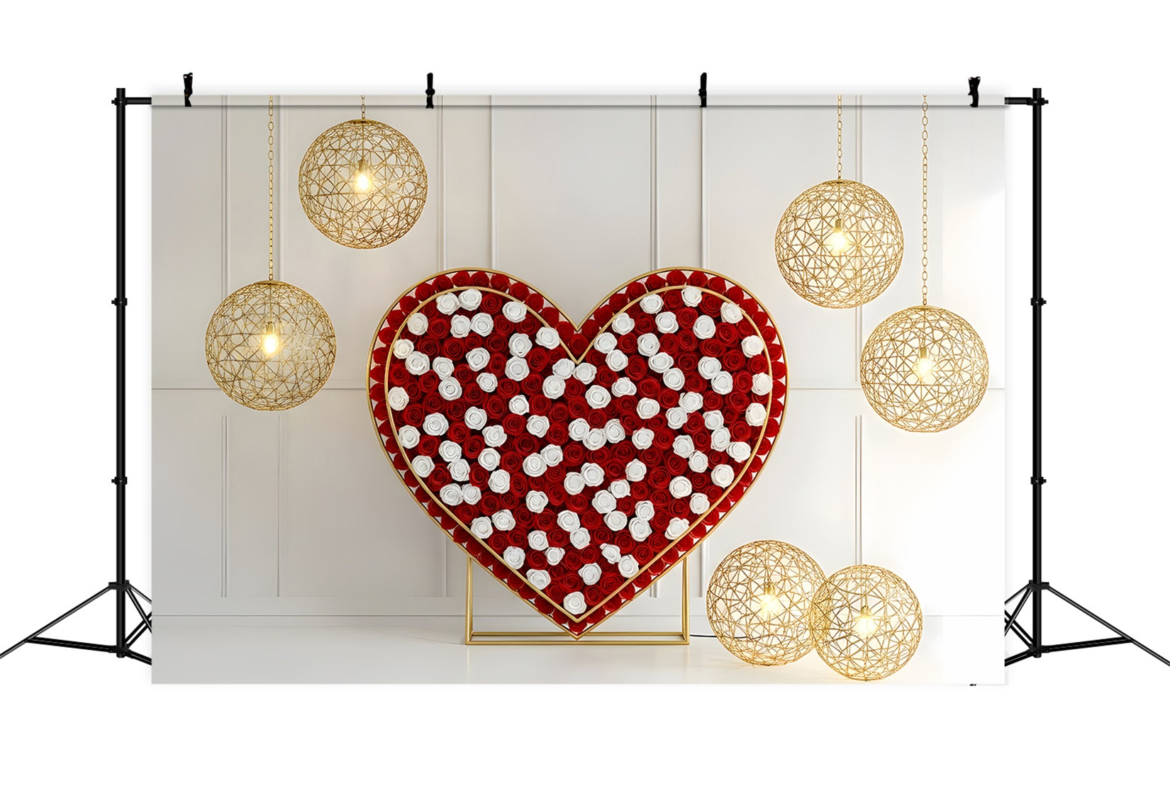 Ideen für Valentinstag-Hintergründe Rosenherz-Rahmenlichter Einfacher Valentinstag-Hintergrund Von Magali