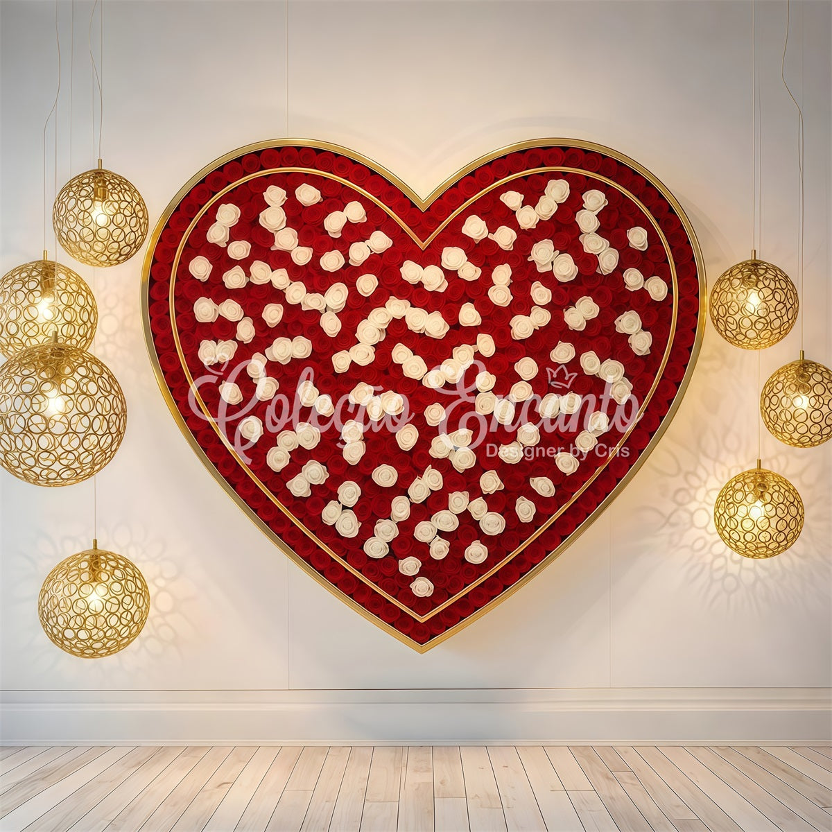 Valentinstag-Hintergrund Rosenherz Luxuriöse Lichter Valentinstag-Hintergrund Von Magali