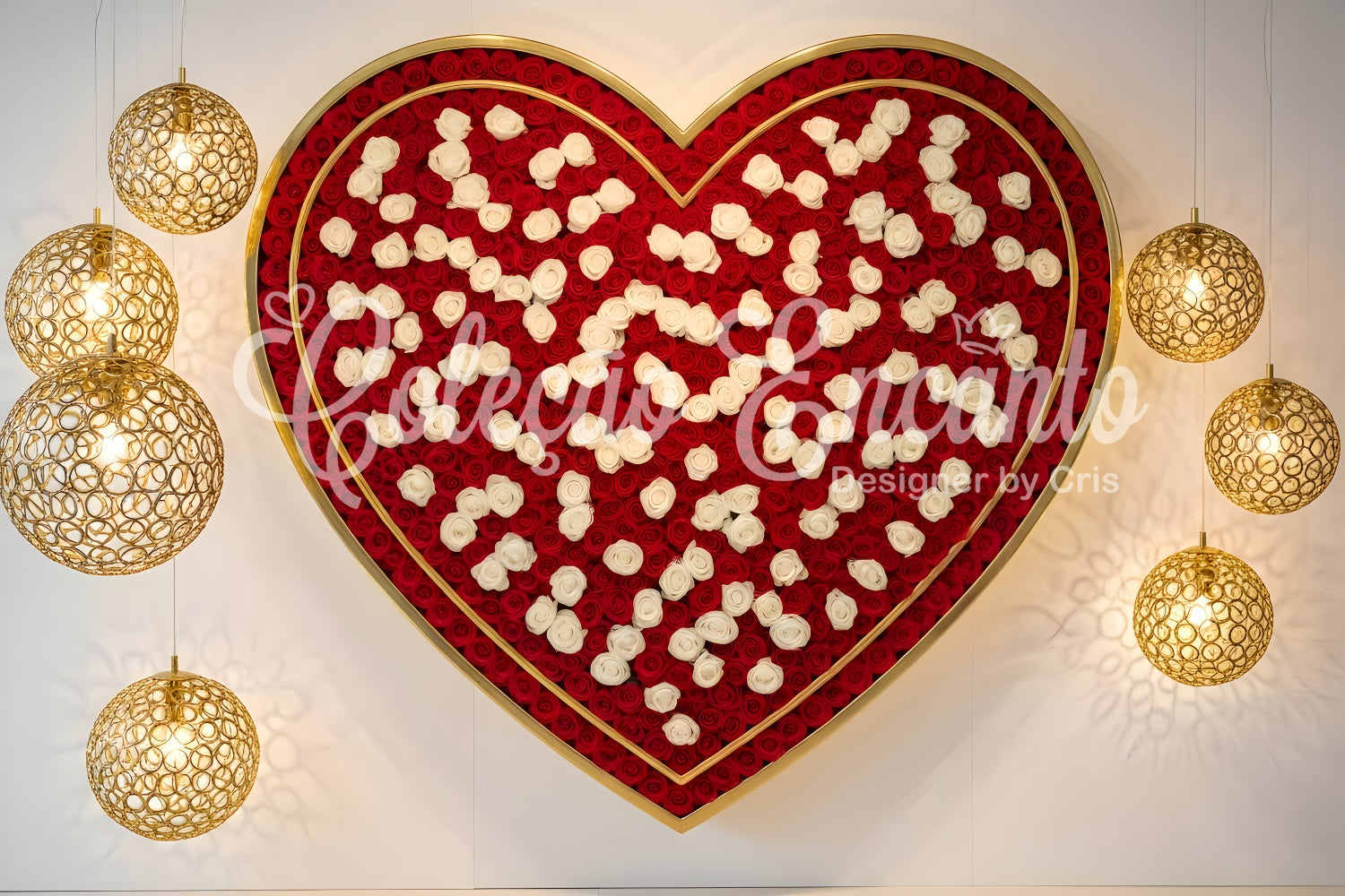 Valentinstag-Hintergrund Rosenherz Luxuriöse Lichter Valentinstag-Hintergrund Von Magali