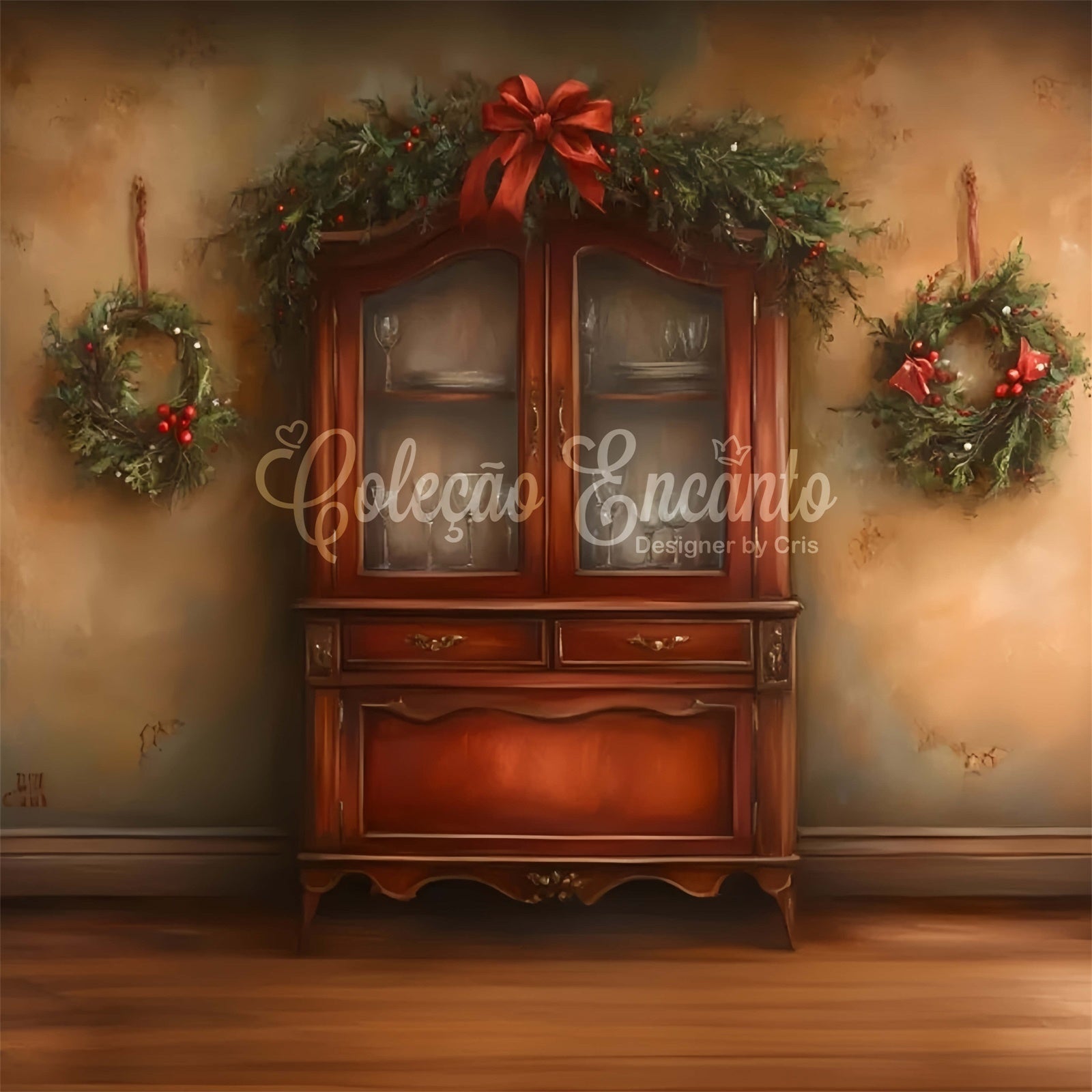 Weihnachten Backdrop Ideen Innen Urlaub Kränze Backdrop CEM5-23