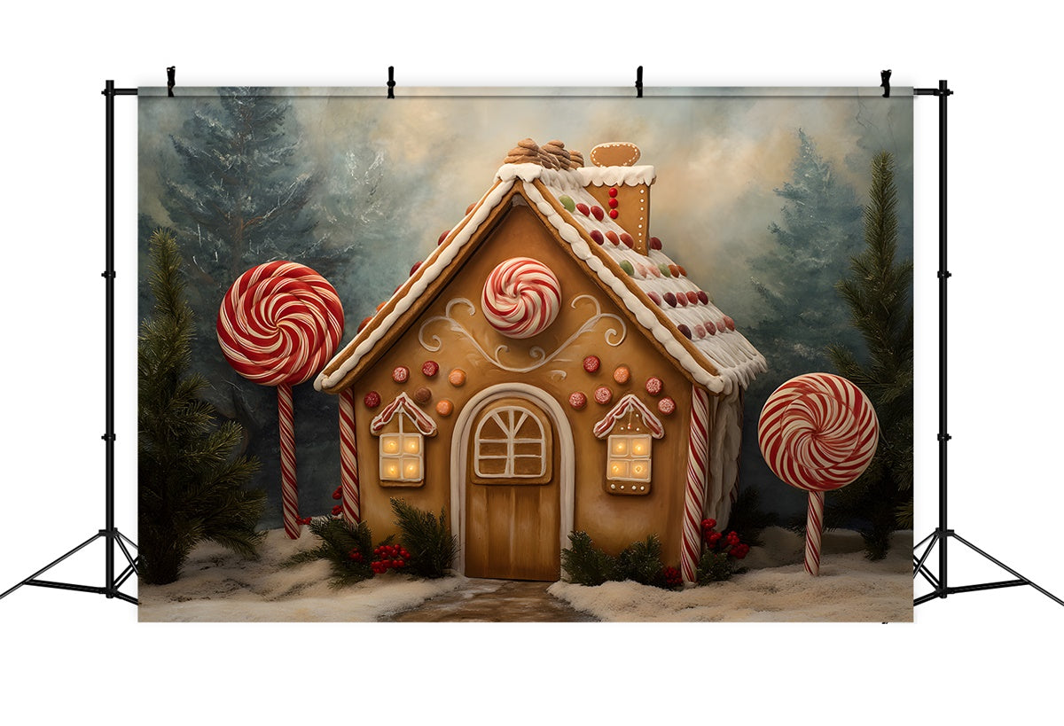 Professionelle Weihnachts-Hintergrundbilder Süßer Ingwer Landhaus Hintergrund CEM5-46