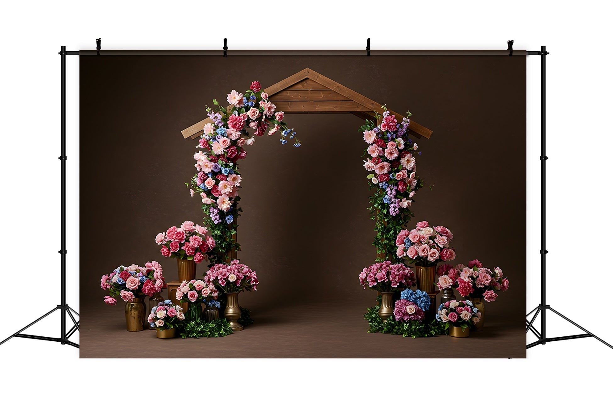 Fotokulissen für den Muttertag Rosa-blaue Blumenbogen-Kulissen Ideen für den Muttertag von Magali