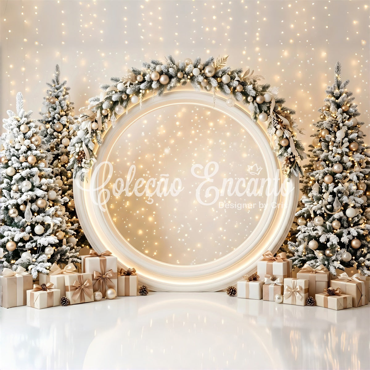 Bühnen Szene Gold Bogen Geschenke Festtage Fotografie CEM65-131