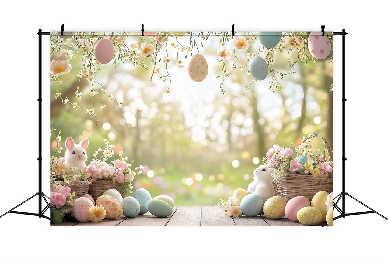 Ostern Backdrops Ei Floral Wreath Backdrop CJJ-162