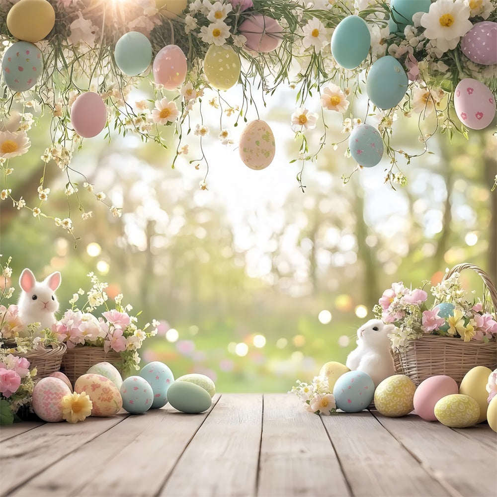 Ostern Backdrops Ei Floral Wreath Backdrop CJJ-162
