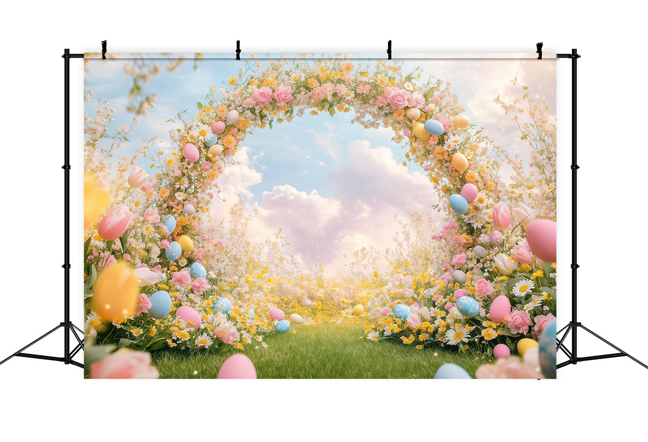 Ostern Fotohintergrund Fantasy Arch Floral Backdrop CJJ-163