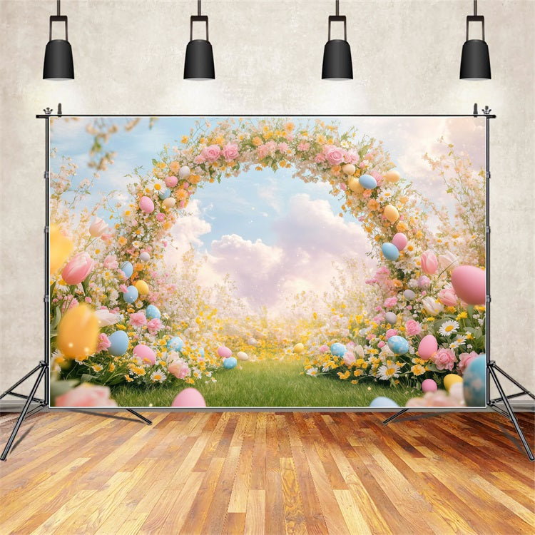 Ostern Fotohintergrund Fantasy Arch Floral Backdrop CJJ-163