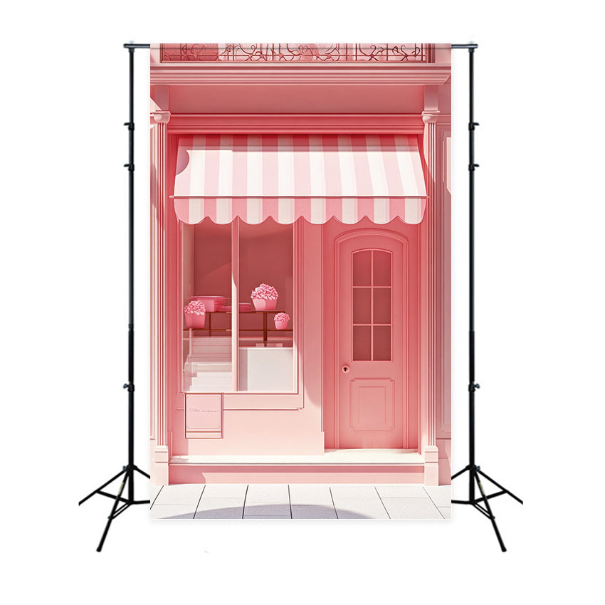 Pink Girl Backdrop Hintergrundkulisse Blush Boutique Fenster Hintergrund CJJ2-117