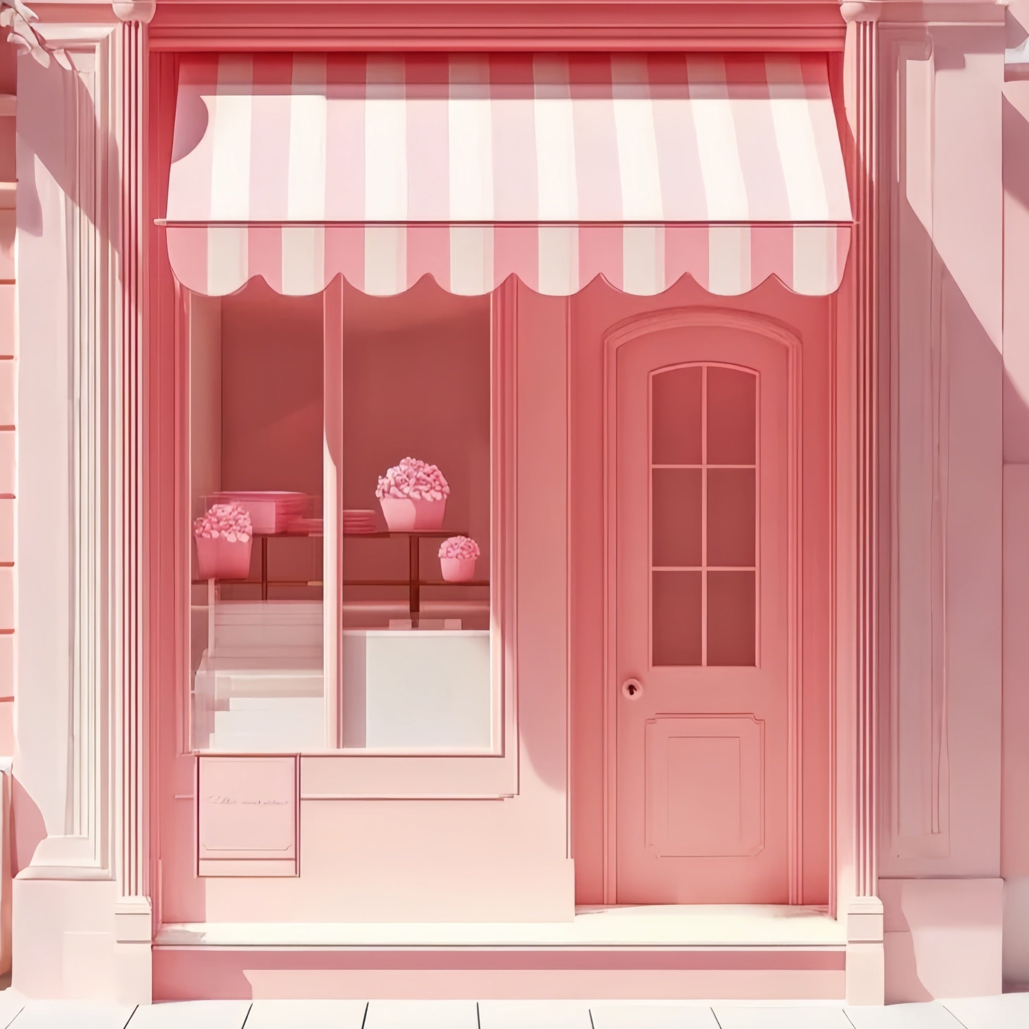 Pink Girl Backdrop Hintergrundkulisse Blush Boutique Fenster Hintergrund CJJ2-117