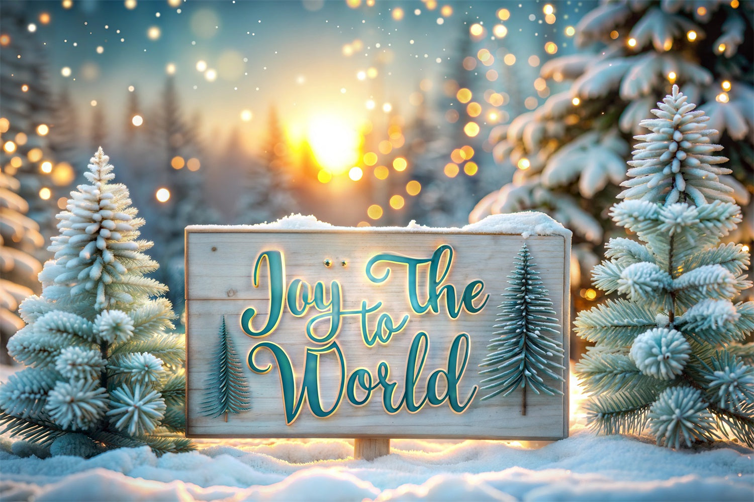 Freude an der Welt Backdrop Weihnachten Schnee Zeichen Backdrop CJJ2-17