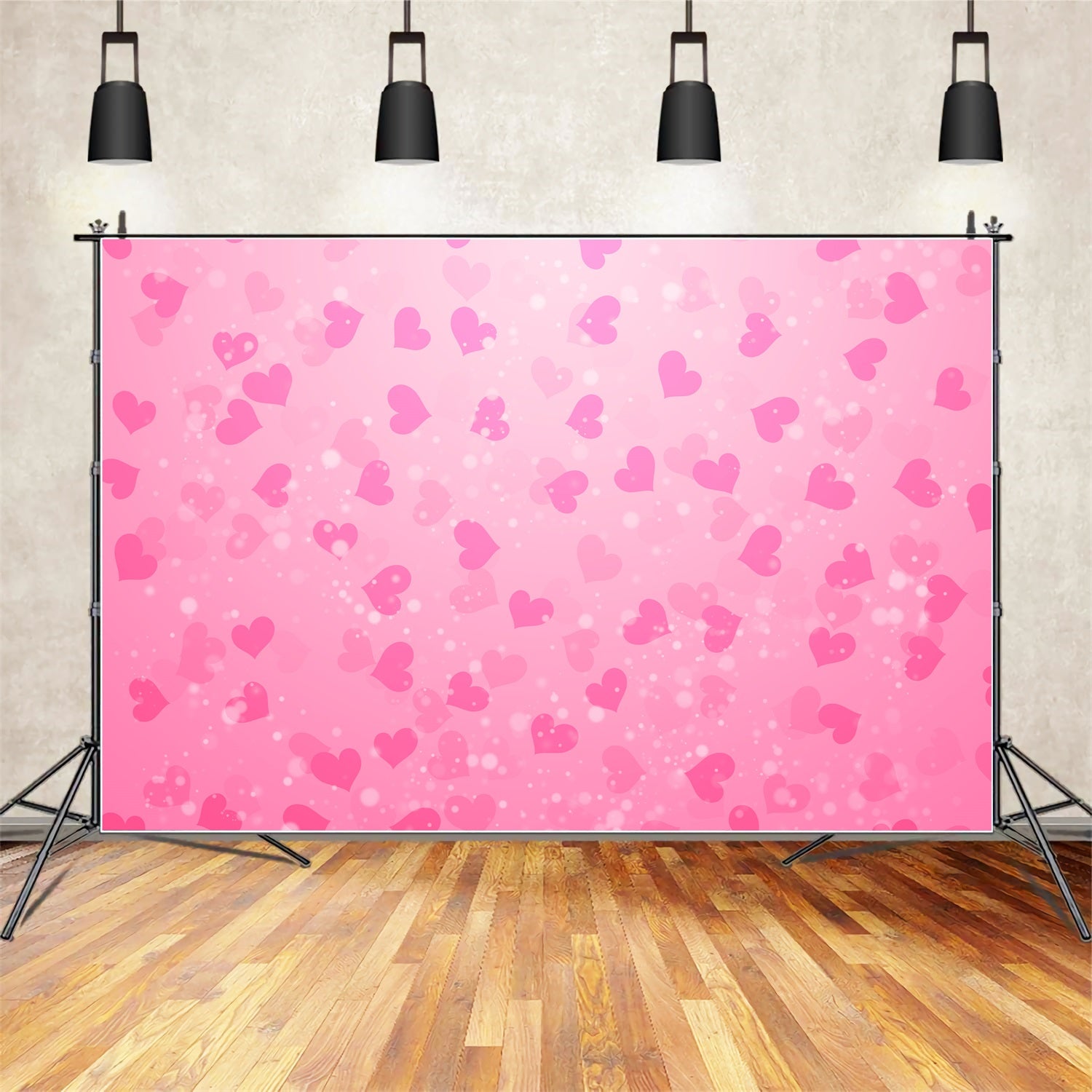 Pink Girl Backdrops Glitzernde Liebe Bokeh Pink Backdrop CJJ2-71
