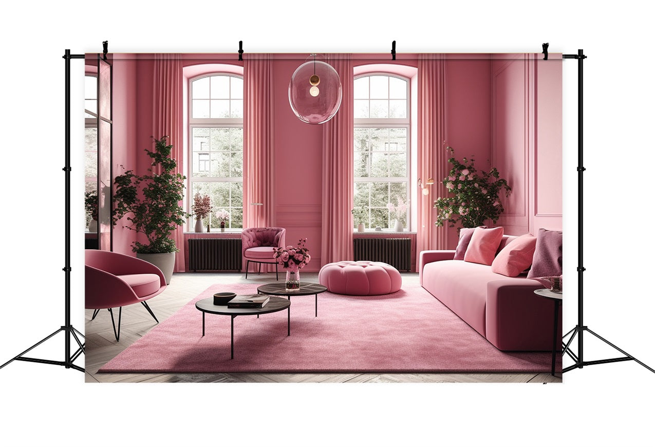 Rosa Mädchen Thematischer Hintergrund Soft Pink Lounge Hintergrund CJJ2-88