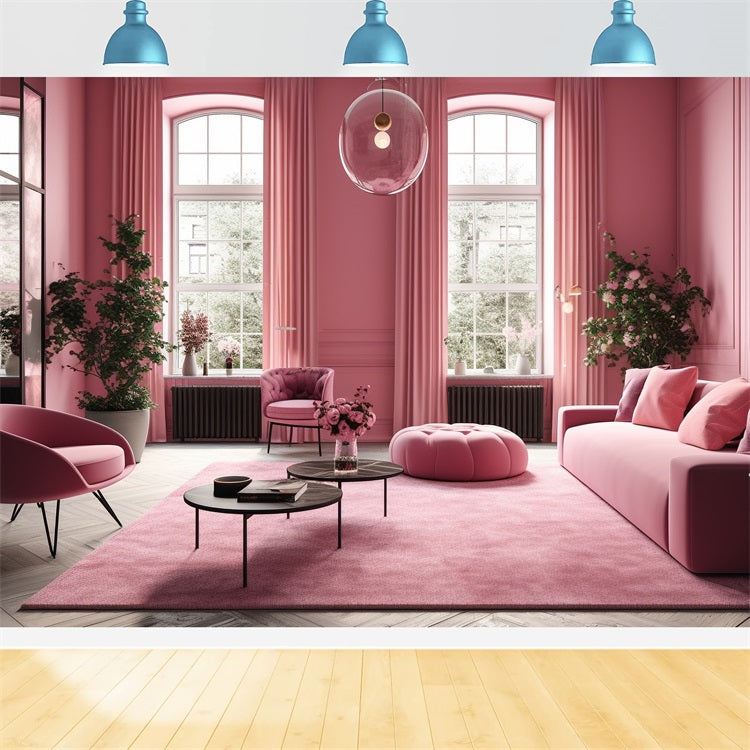 Rosa Mädchen Thematischer Hintergrund Soft Pink Lounge Hintergrund CJJ2-88
