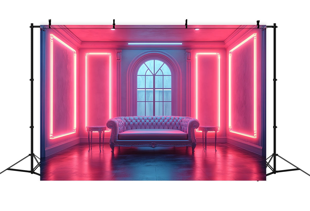 Fashion Doll Backdrop Fotografie Backdrop Vibrant Neon Lounge Backdrop CJJ2-90