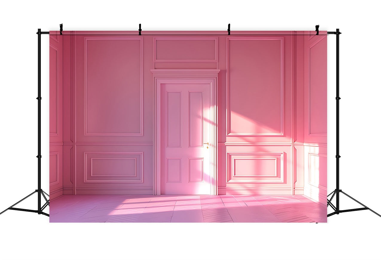 Fashion Doll Backdrop Backdrop Design Klassisch Rosa Raumkulisse CJJ2-95