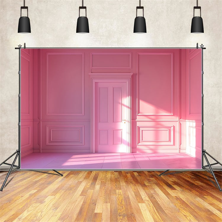 Fashion Doll Backdrop Backdrop Design Klassisch Rosa Raumkulisse CJJ2-95