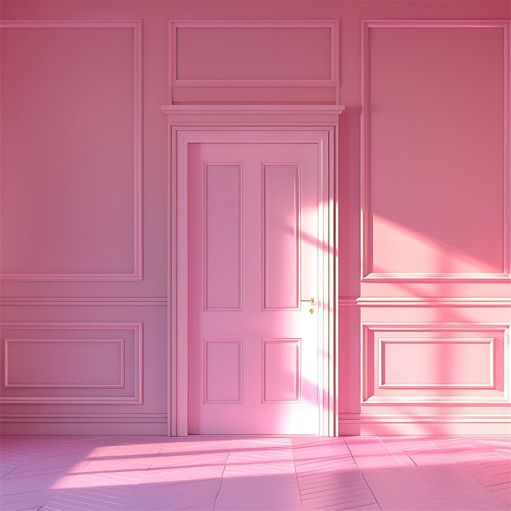 Fashion Doll Backdrop Backdrop Design Klassisch Rosa Raumkulisse CJJ2-95
