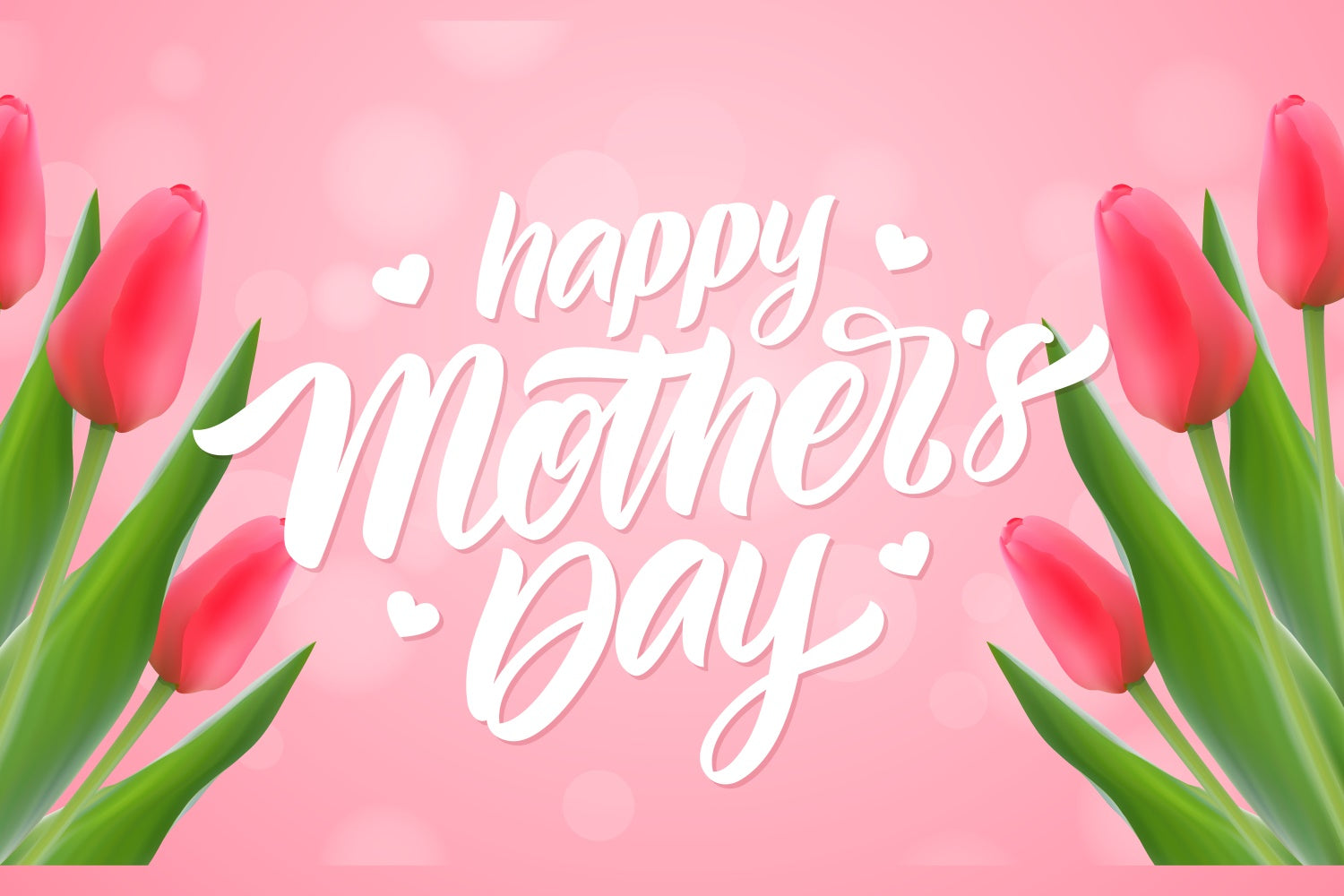 Muttertags-Hintergrundbild Personalisierbar Elegante Rote Tulpe CJJ3-100