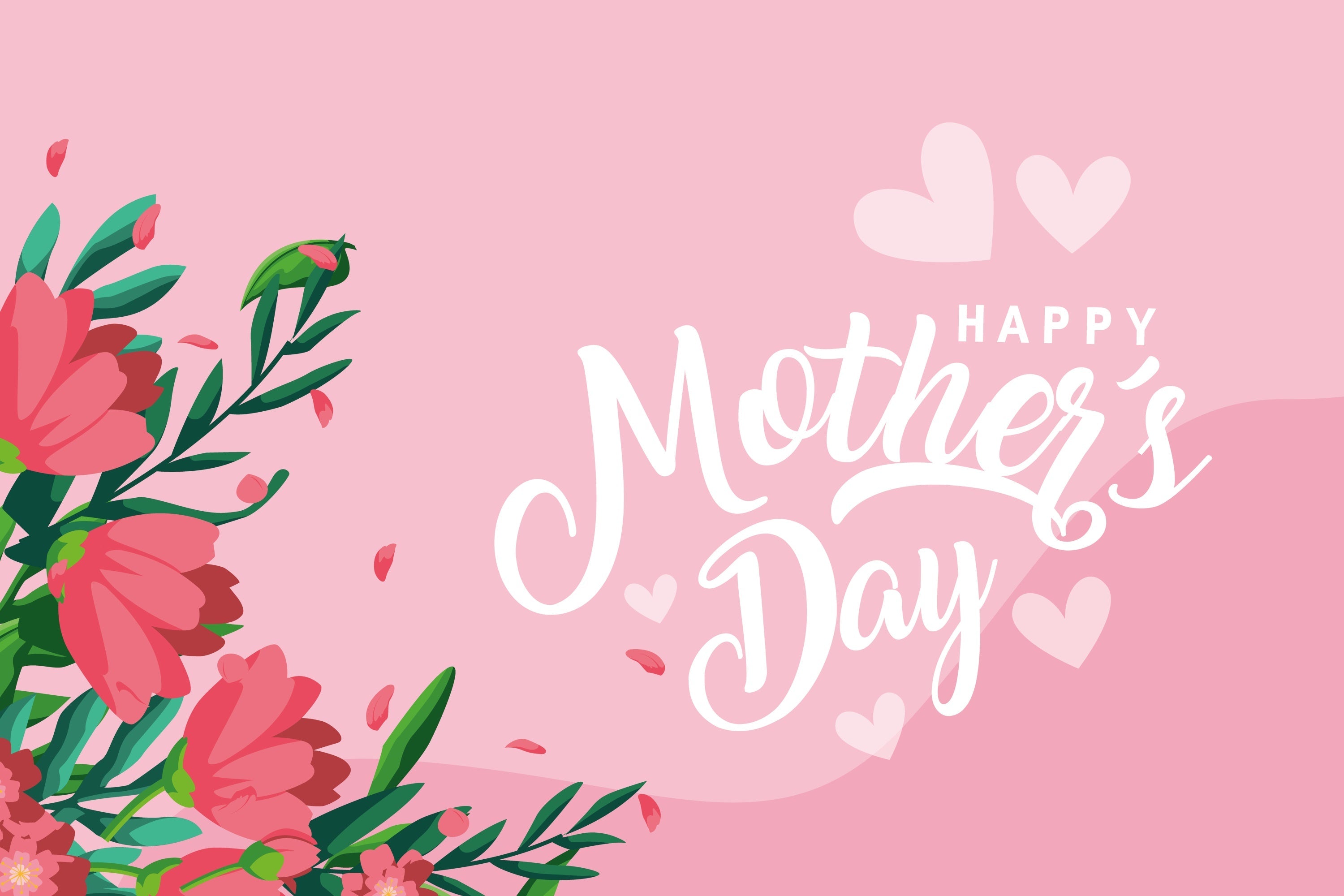 Muttertags-Hintergrundbild zum Anpassen Verträumt Pastellblume CJJ3-101