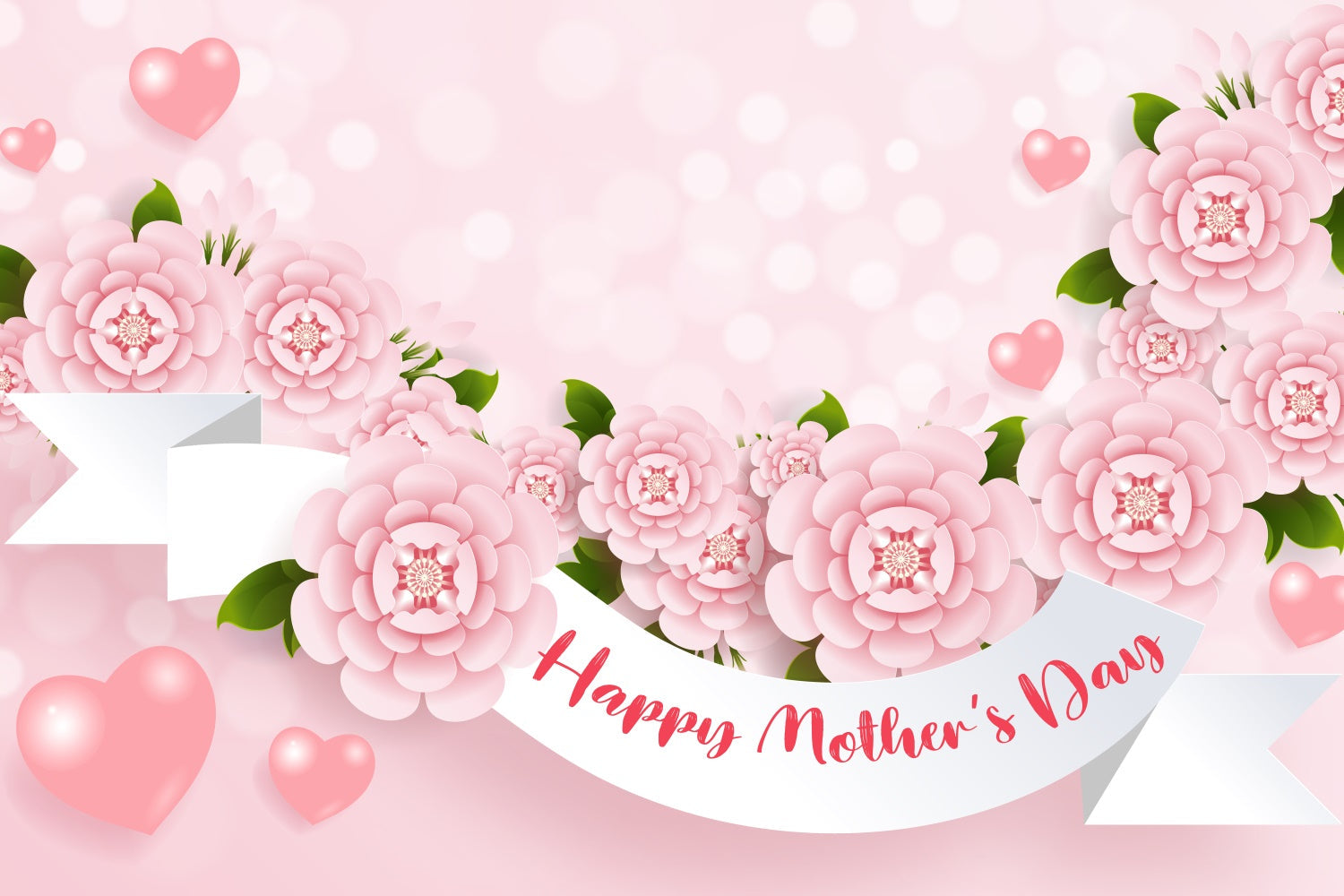 Muttertags-Hintergrundbild Individuell gestaltbar Süße Bokeh-Blume CJJ3-104