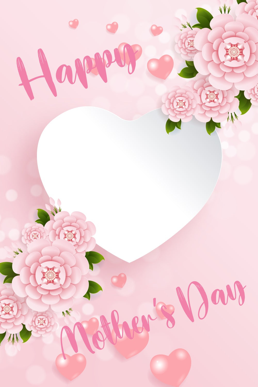 Muttertags-Hintergrundbild Personalisierbar Zartes Rosa Puder Liebe CJJ3-105