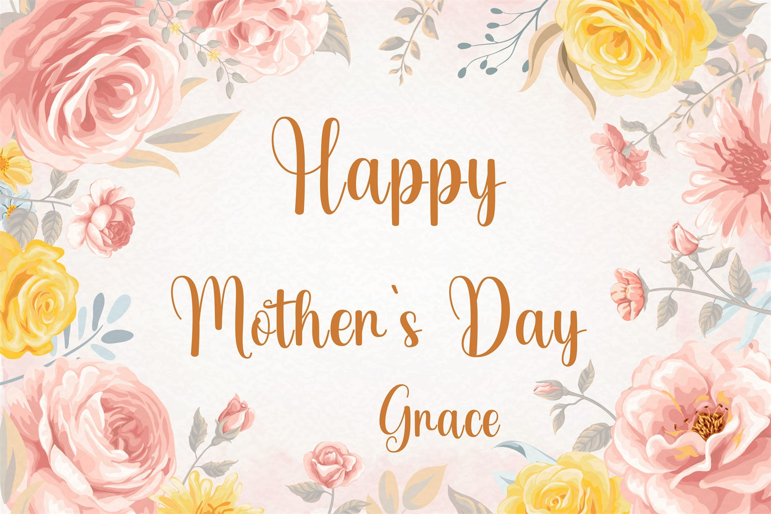 Muttertags-Hintergrundbild zum Anpassen Vintage Pink Peach CJJ3-112