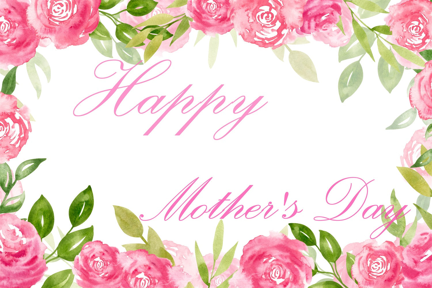 Muttertags-Hintergrundbild Personalisierbar Aquarell Puderrosa CJJ3-117