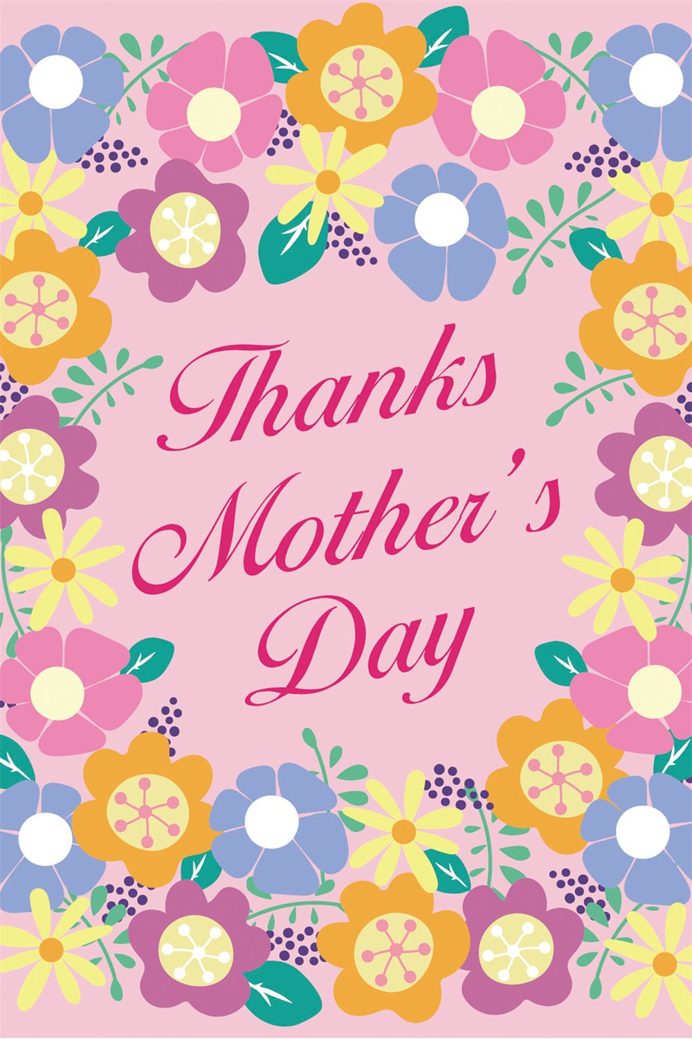 Muttertags-Hintergrundbild Anpassen Retro Verspielt Wildblumen CJJ3-127