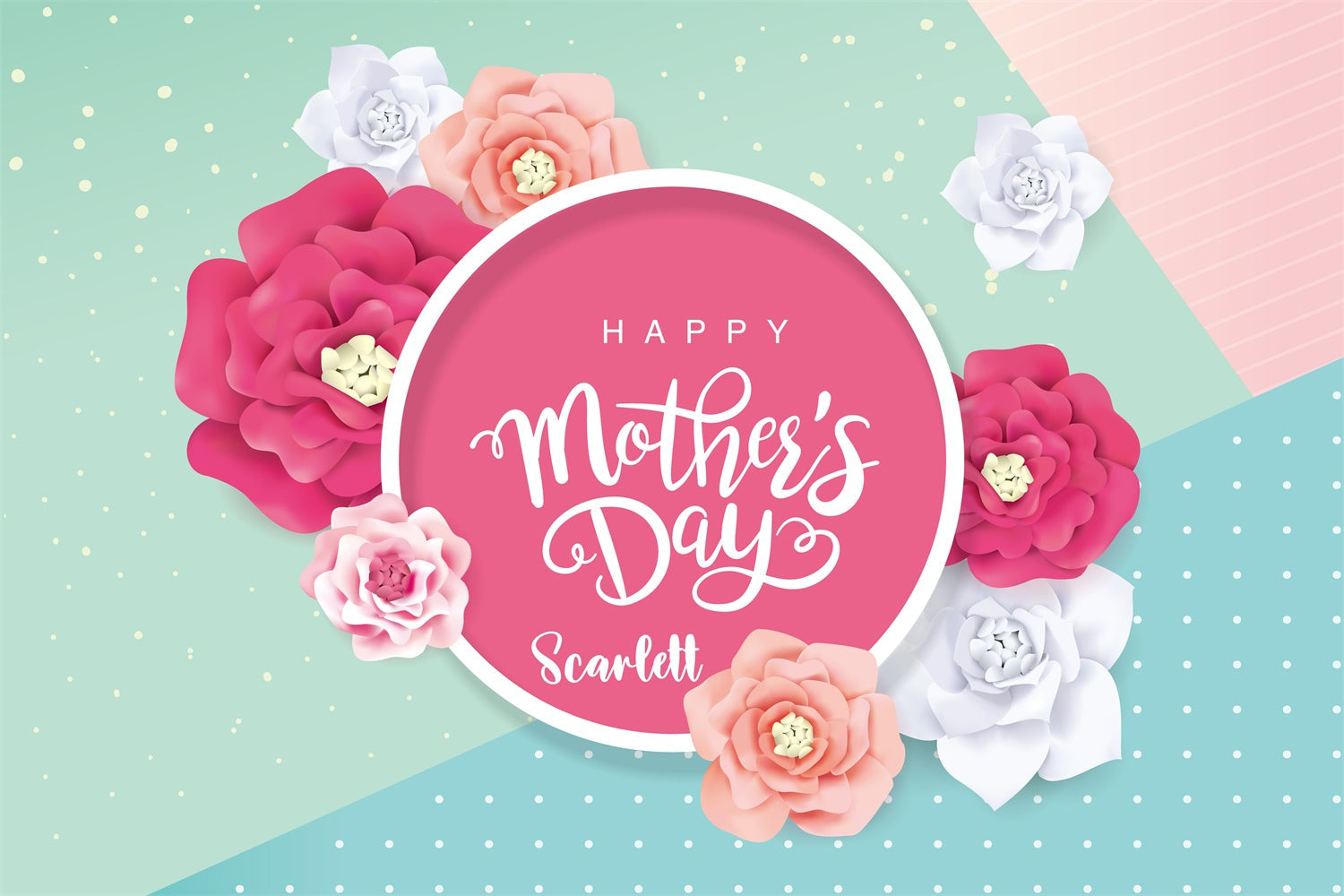 Muttertags-Hintergrundbild Anpassen Zarte Papierblume CJJ3-136