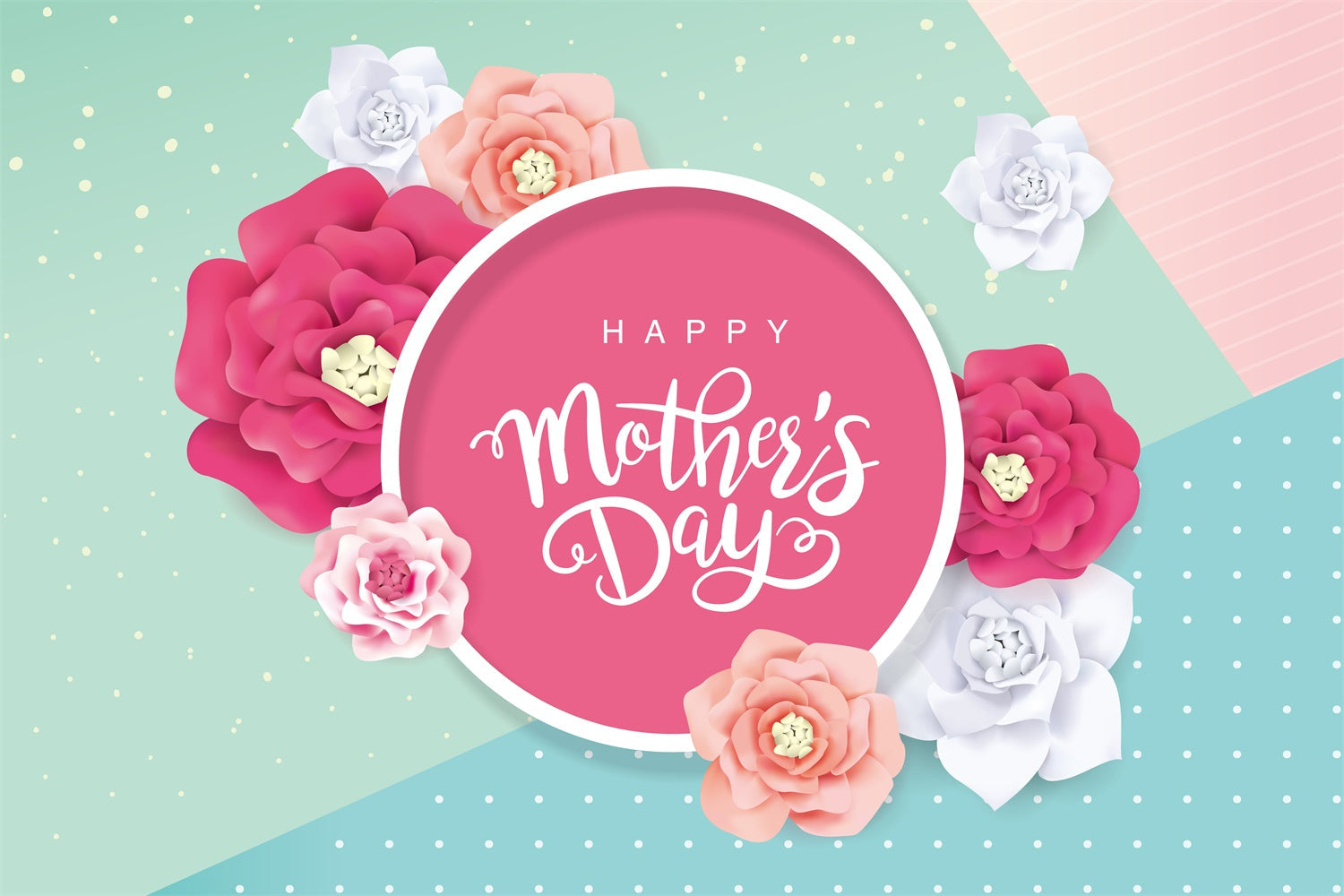 Muttertags-Hintergrundbild Anpassen Zarte Papierblume CJJ3-136